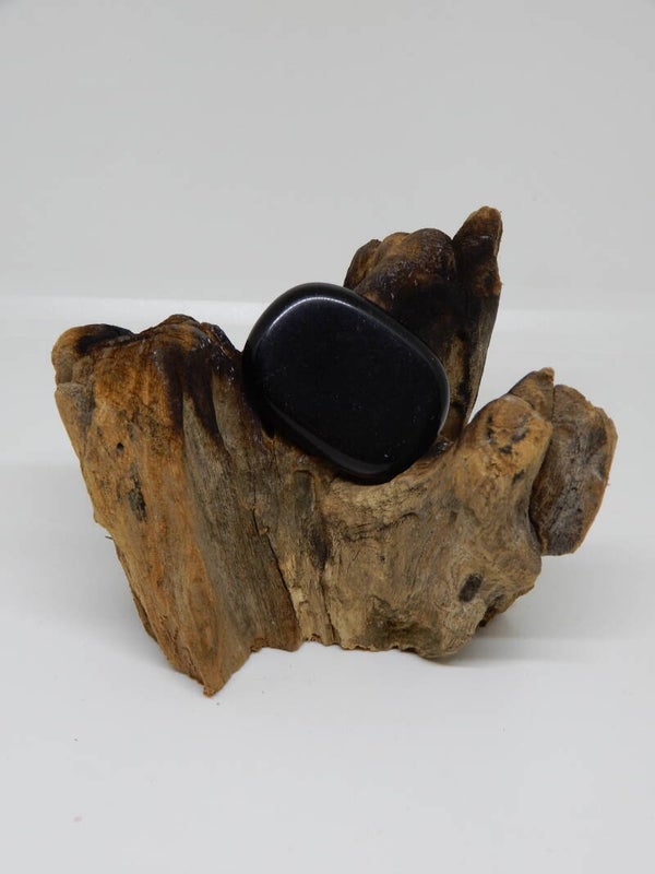 Zwarte Obsidiaan hand/zaksteen