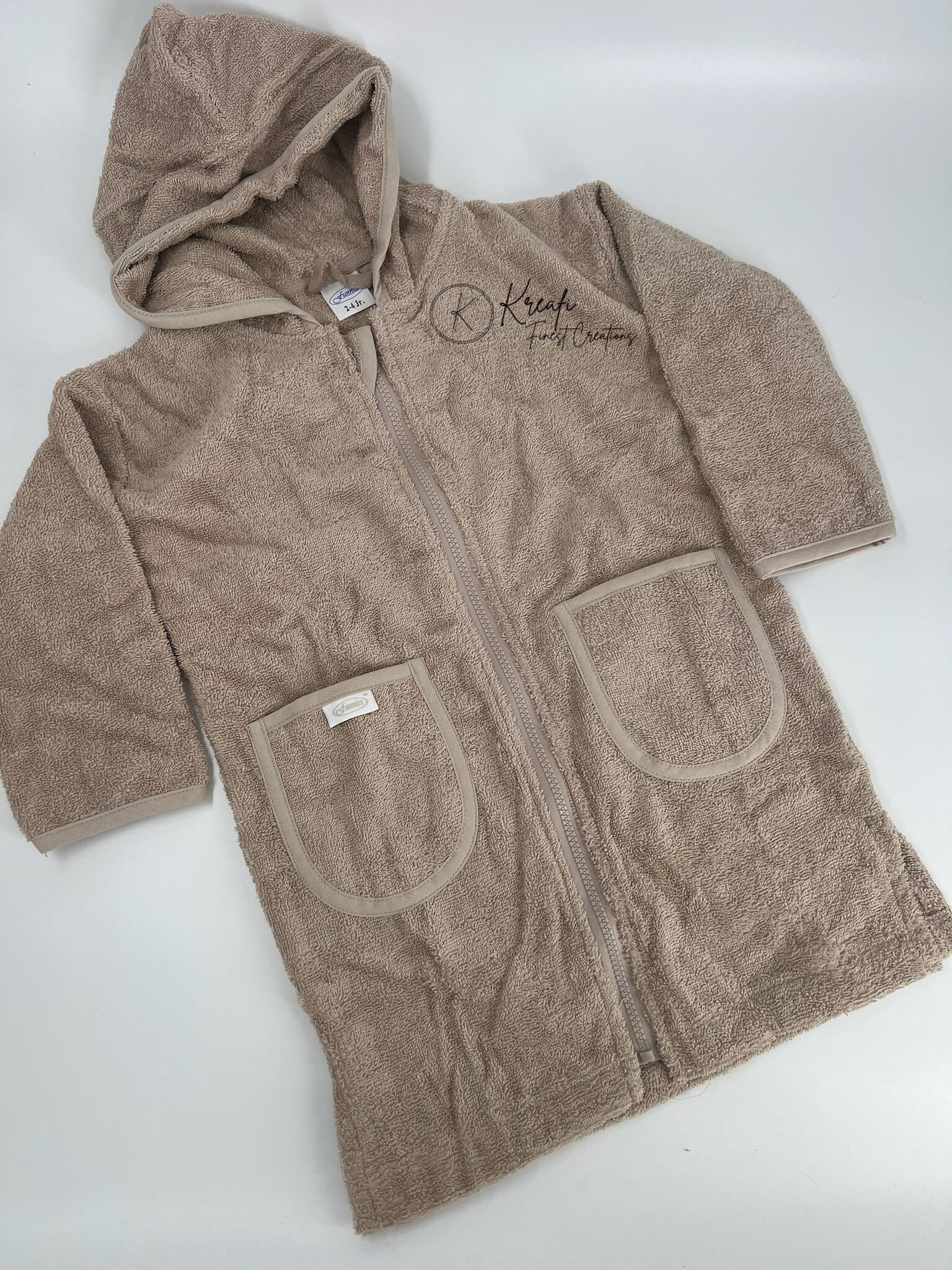 Kinder badjas met ritssluiting