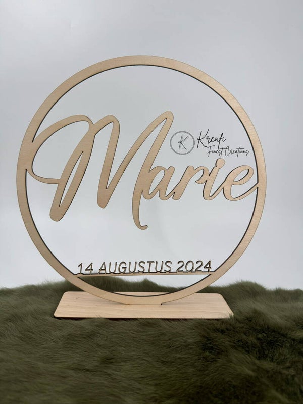 Houten naamcirkel