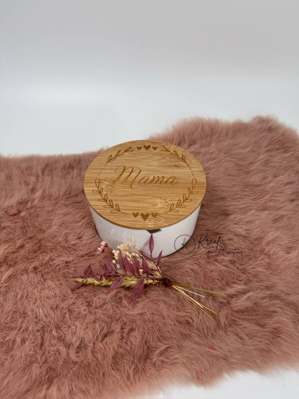 Make-up doos met spiegel rond