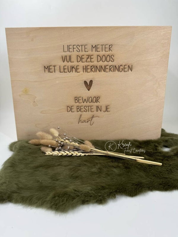 Houten kist liefste meter