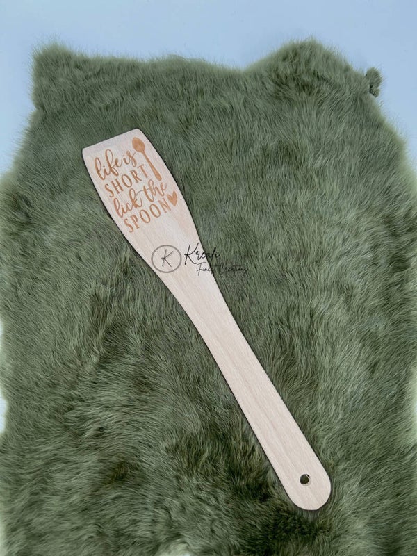 Keukenlepel life is short lick the spoon