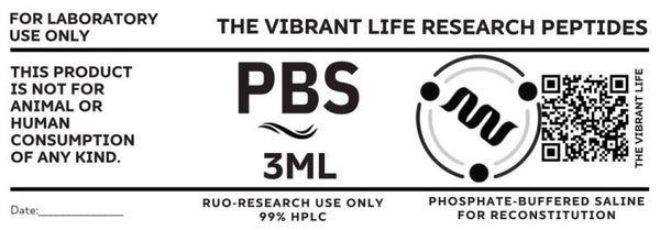 PBS - 3ML Phosphate Buffered Saline for reconstitution