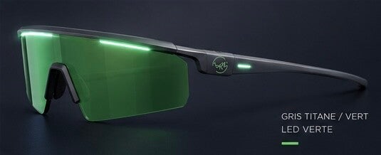 Gris titane / vert / led verte