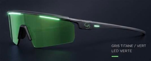 Gris titane / vert / led verte