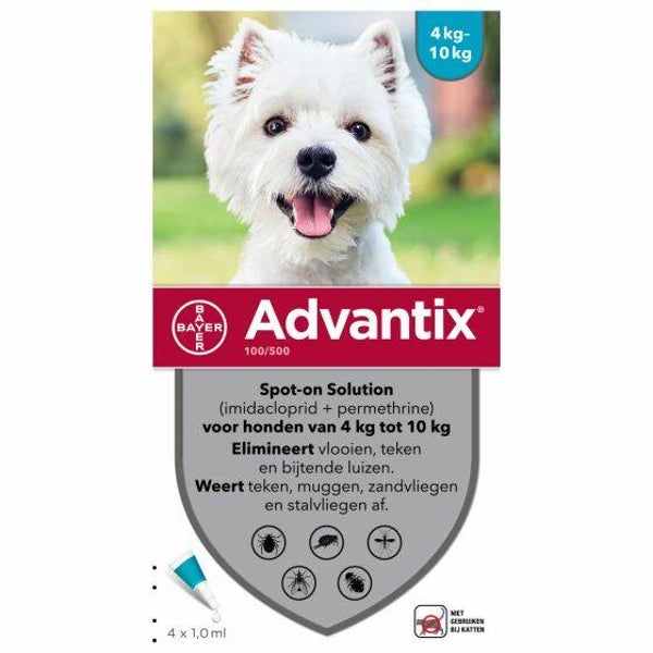 Advantix 4 tot 10 kilo 4 pipetten