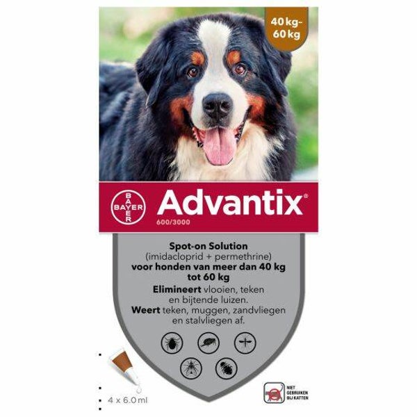 Advantix 40 tot 60 kilo 4 pipetten