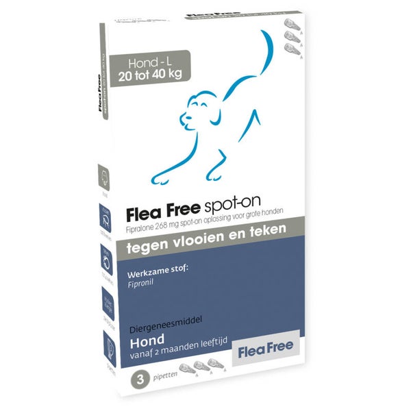 Flea Free Spot-On Hond 20-40 kilo 3 pipetten