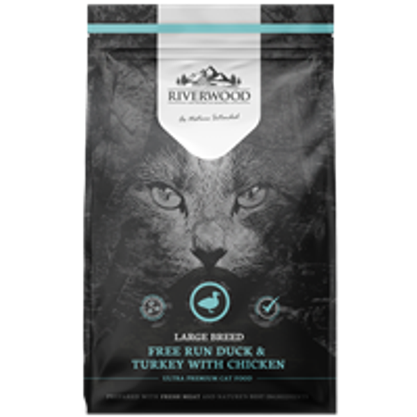 Riverwood Large Breed Kat - Eend & Kalkoen met Kip 6 kilo