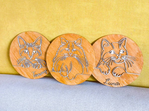 Katten decoratie bordje