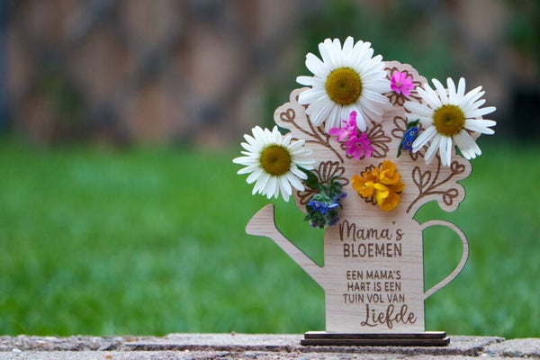 Houten Plukbloemen Vaasje Voor Mama