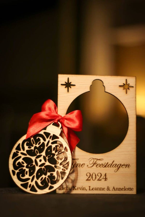 Uitneembare Kerstbal Kerstkaart