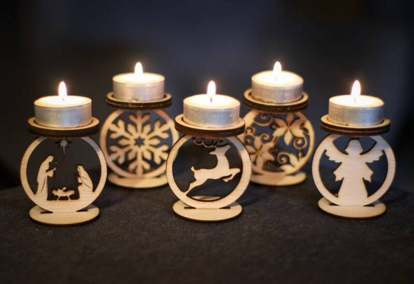 Waxinelichtjehouders kerst