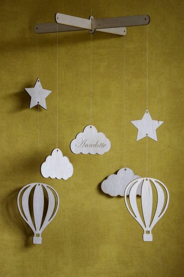Houten Babymobiel Luchtballon