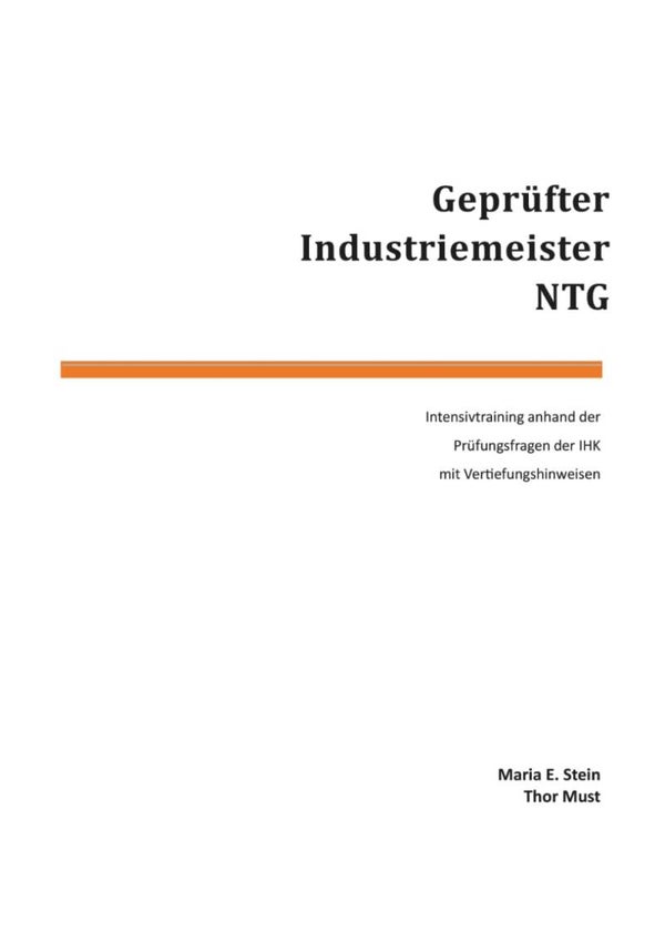 Geprüfter Industriemeister NTG