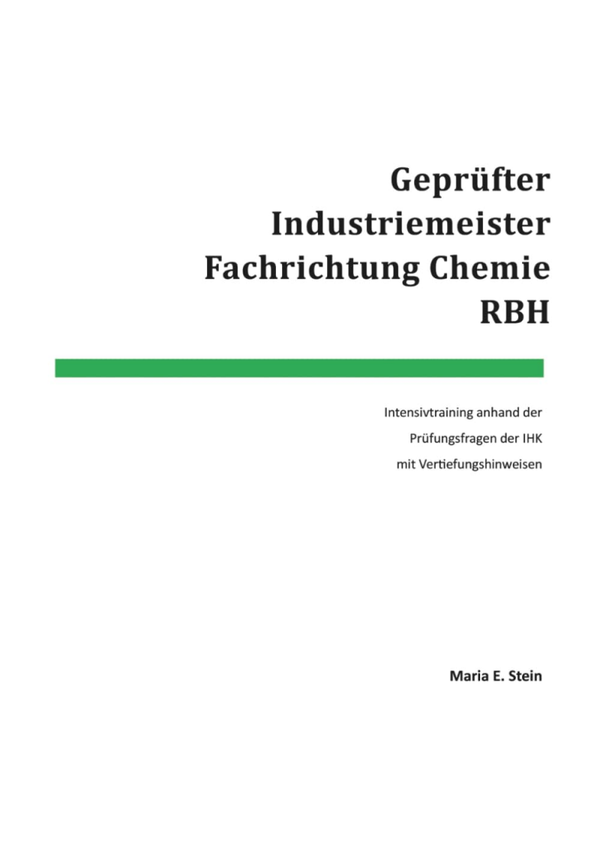 Geprüfter Industriemeister - Fachrichtung Chemie - RBH