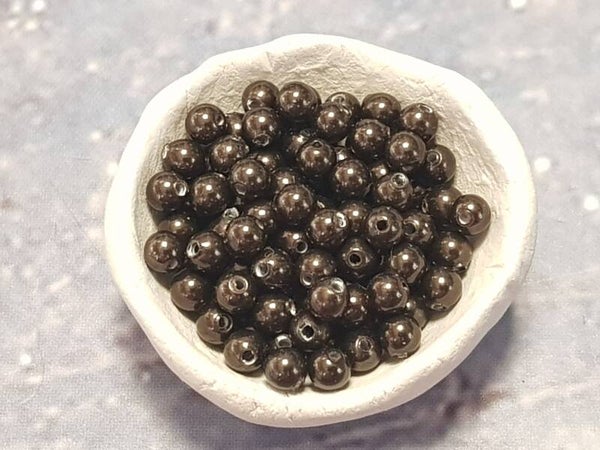 19. Swarovski Pearl 3mm Dk Brown/ 105 st