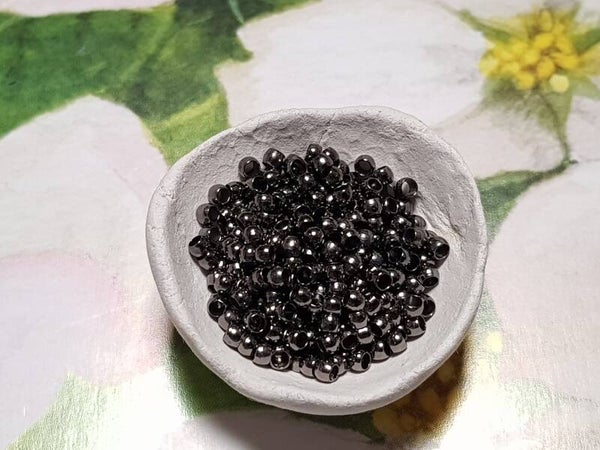 Knijpkralen 1,2mm hematiet