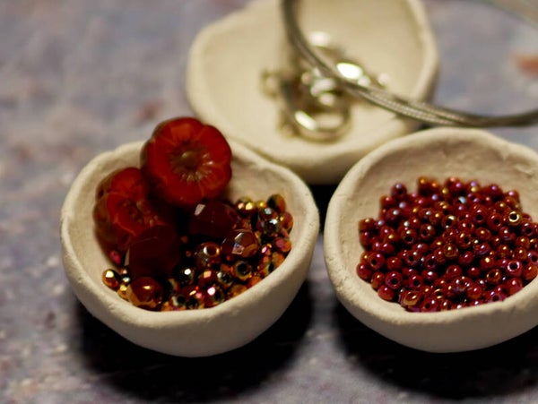 DIY Mondmasker ketting pakketjes met oud roze Bloemen kralen