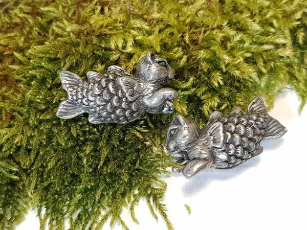 Green Girl Studios Aqua Cat 1,50cm x 3cm