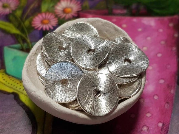 Silverkleurig schijfje rond 10mm/10st