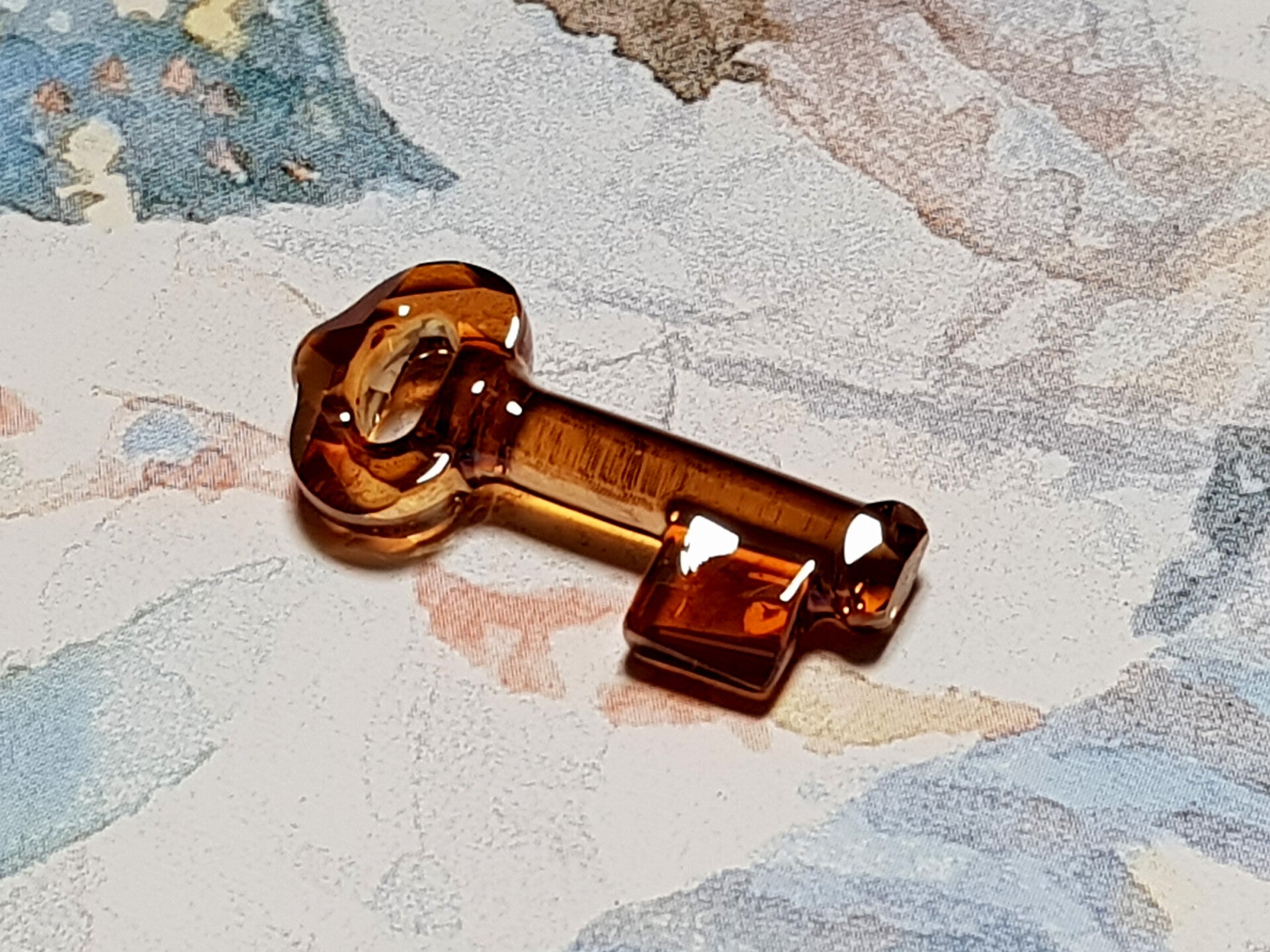 Swarovski Key Pendent Copper  30mm