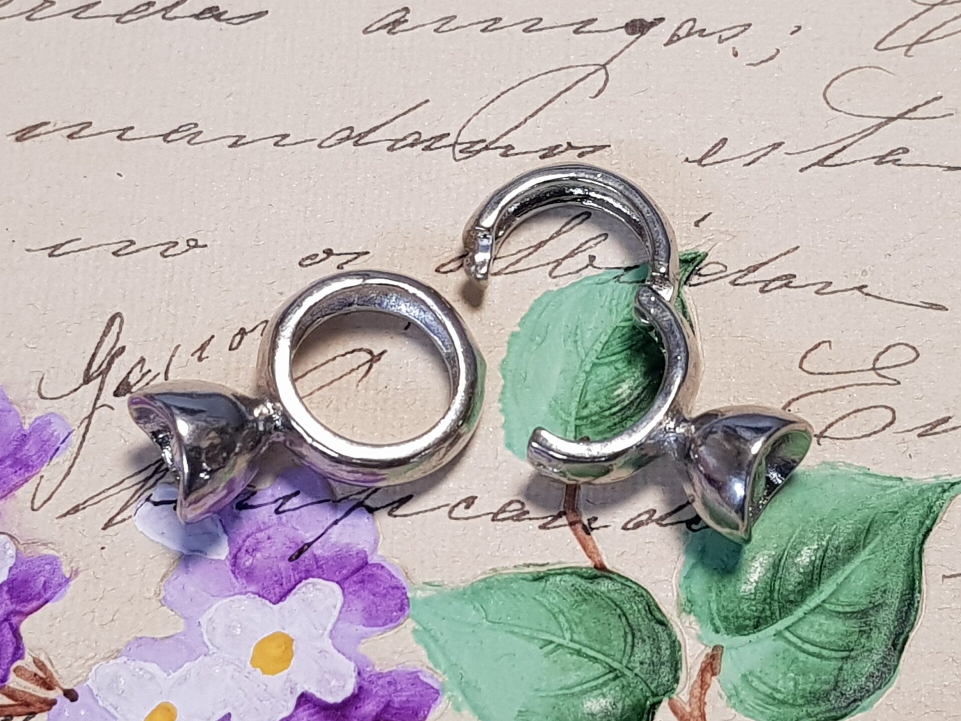 Parelslot Zilverkleurig met kapjes 6mm