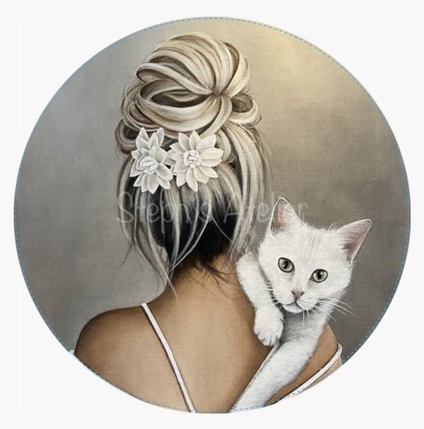 Muurcirkel Ladies in white