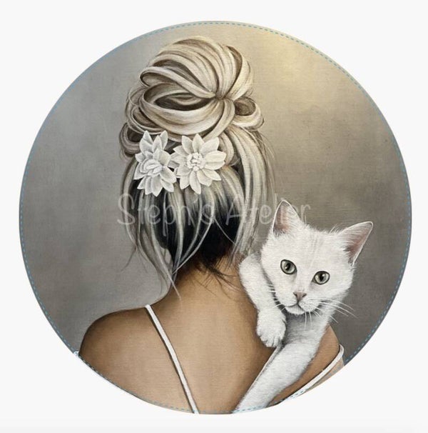 Muurcirkel Ladies in white