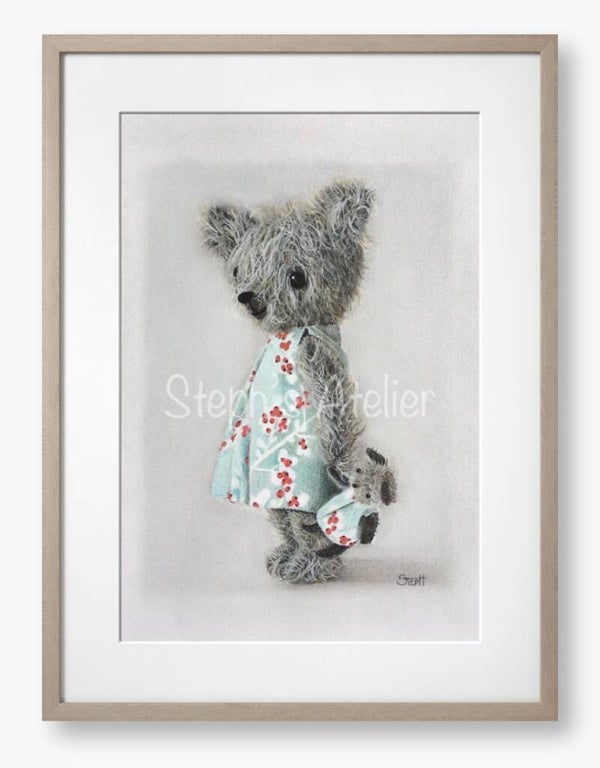 Ingelijste afbeelding “Me & Mini me” met passe-partout