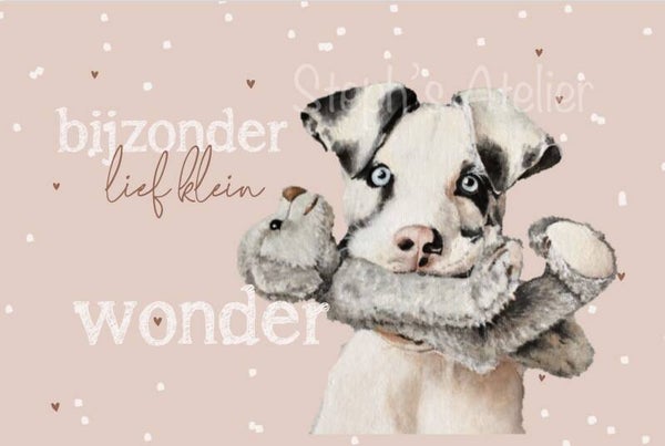 Wenskaart lief klein wonder klein (A6)