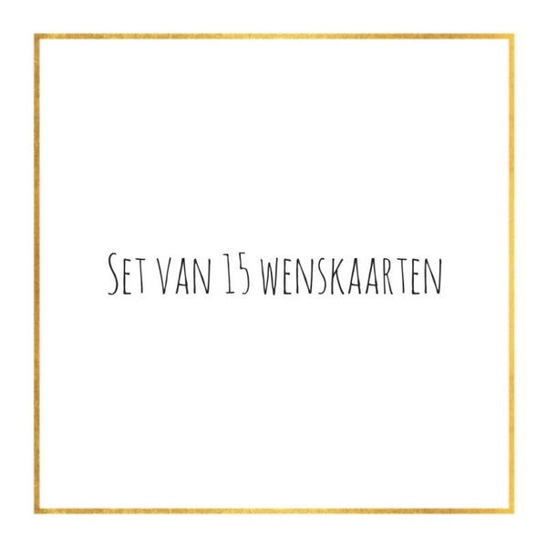 Set van 15 wenskaarten