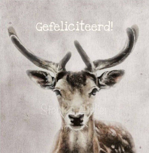 Wenskaart hert