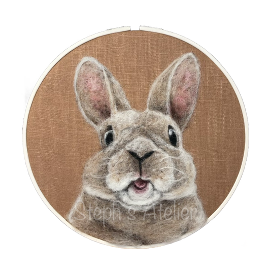 Wolschilderij Happy Rabbit