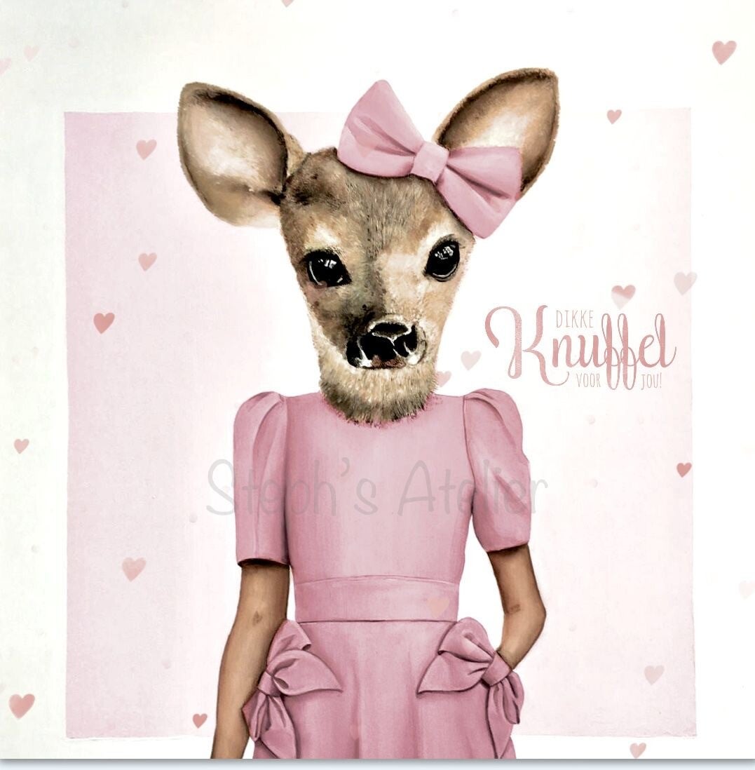 Wenskaart Miss Bambina