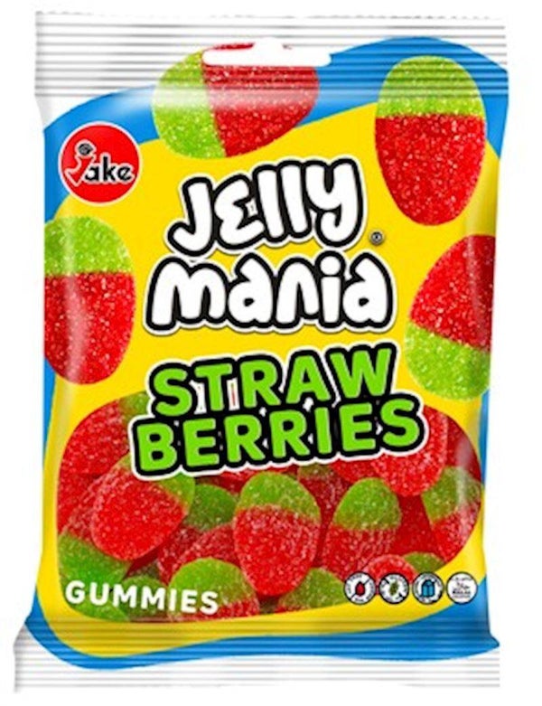 Jake Jellymania Strawberries halal, sauer, 100 g im Beutel 18 x 1,15 CHF