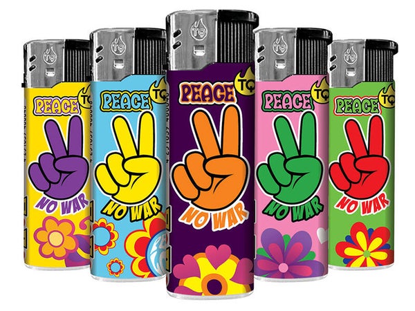 Elektrofeuerzeuge "PEACE / NO WAR", sortiert;Ve : 50 x 0.45 CHF