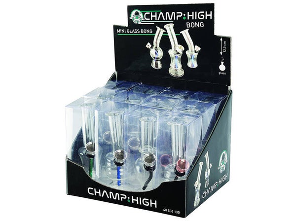 Glasbong"Mini Tranzparent", 12,5cm, 4-fach sortiert Ve : 12 x 3.39 CHF