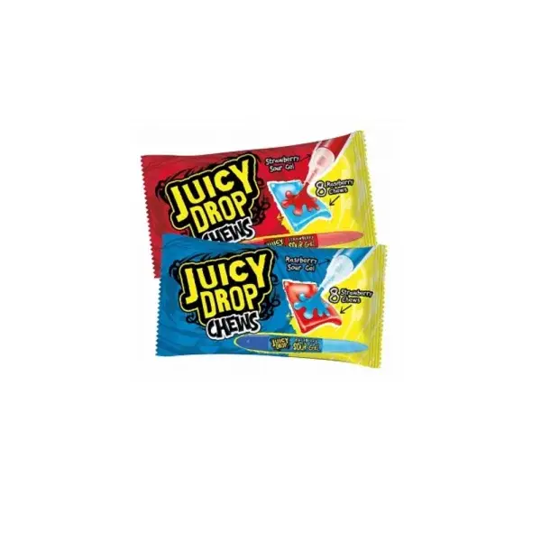 Juicy Drop - Chews - Strawberry & Raspberry - 67g -  Haltbar bis: 28.06.2027  VE = 16 Stk X 2.35 CHF..