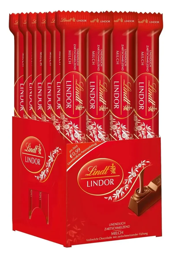 Lindt Lindor Vollmilch Schokoladen Sticks  38g Ve : 24 x 1.89 CHF