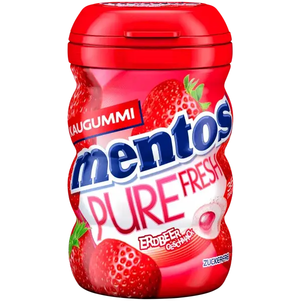 mentos Gum Pure Fresh Erdbeer Kaugummi 70g Ve: 6 x3.50 CHF