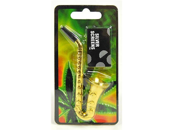 Handpfeife "Saxophon" mit 5 Sieben, 9 cm einzel Ve : 10 x 1.99 CHF