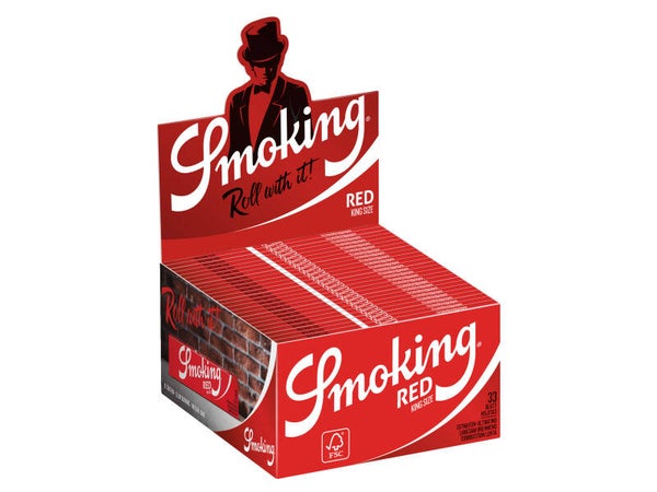 Smoking King Size Red 50 Hefte je 33 Blatt Ve: 50 x 0,50 CHF