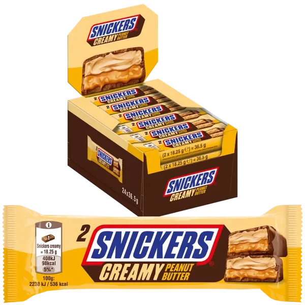 Snickers Creamy Peanut Butter Schokoriegel 36,5g Ve : 24 x 0.89 CHF