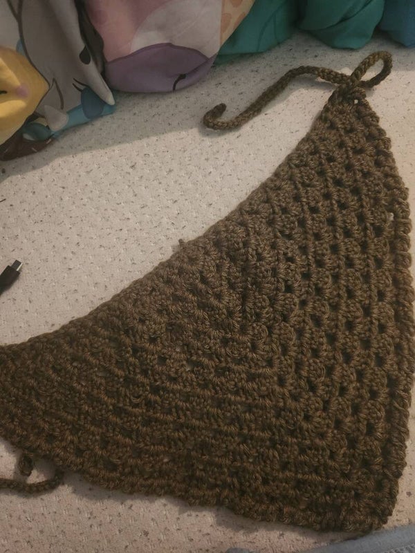 Crochet granny square bandana