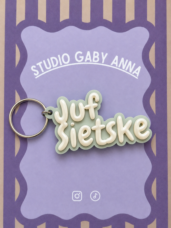 Sleutelhanger juf of meester