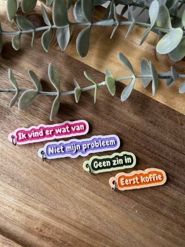 Mini uitspraken sleutelhanger