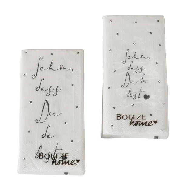 Bistroservietten 2er Set "Schön, dass du da bist"