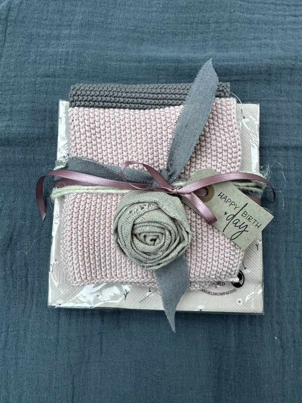 Geschenkset English Rose/Dunkelgrau