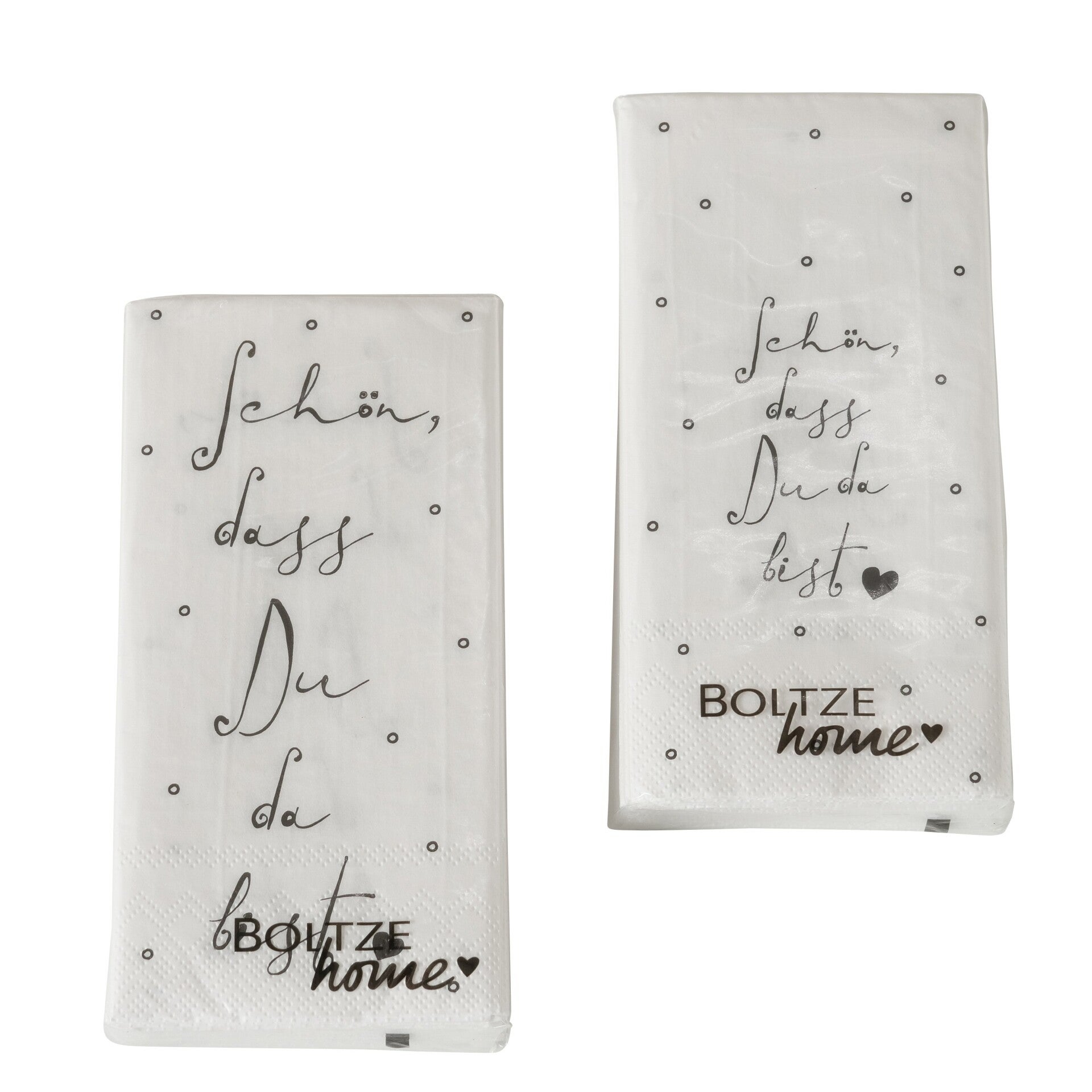 Bistroservietten 2er Set "Schön, dass du da bist"